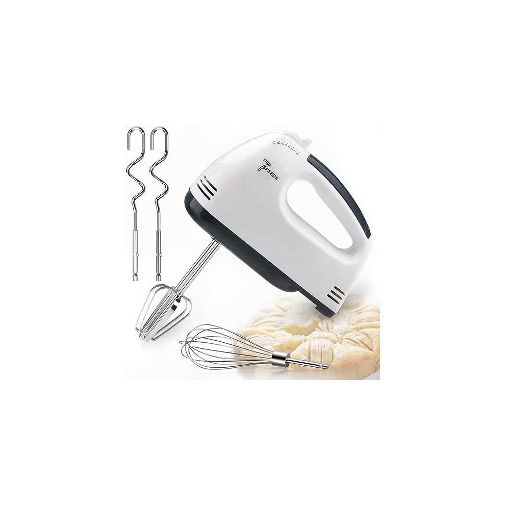 Hand Mixer, Electric Cake Whisk Food Mixer for Baking Self-Control/Turbo Boost + 4 Stainless Steel Accessory Food Beater for Cake Bread