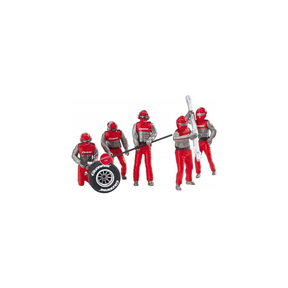 Carrera Crew red 20021131 Set of Figures, Mechanics, Slot Car Racing Accessory