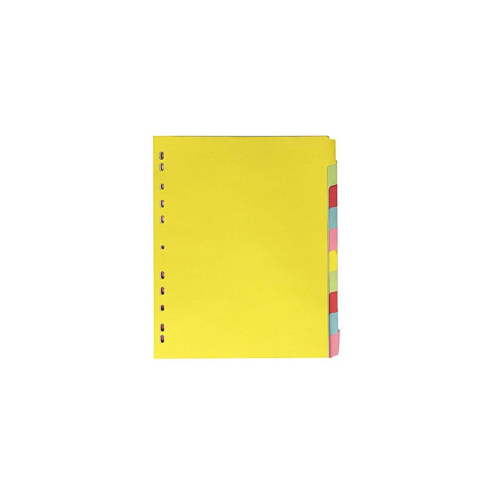 Elba A4+ (Extra Wide), 10 Part Card File Dividers, Assorted, 5 Sets Folders