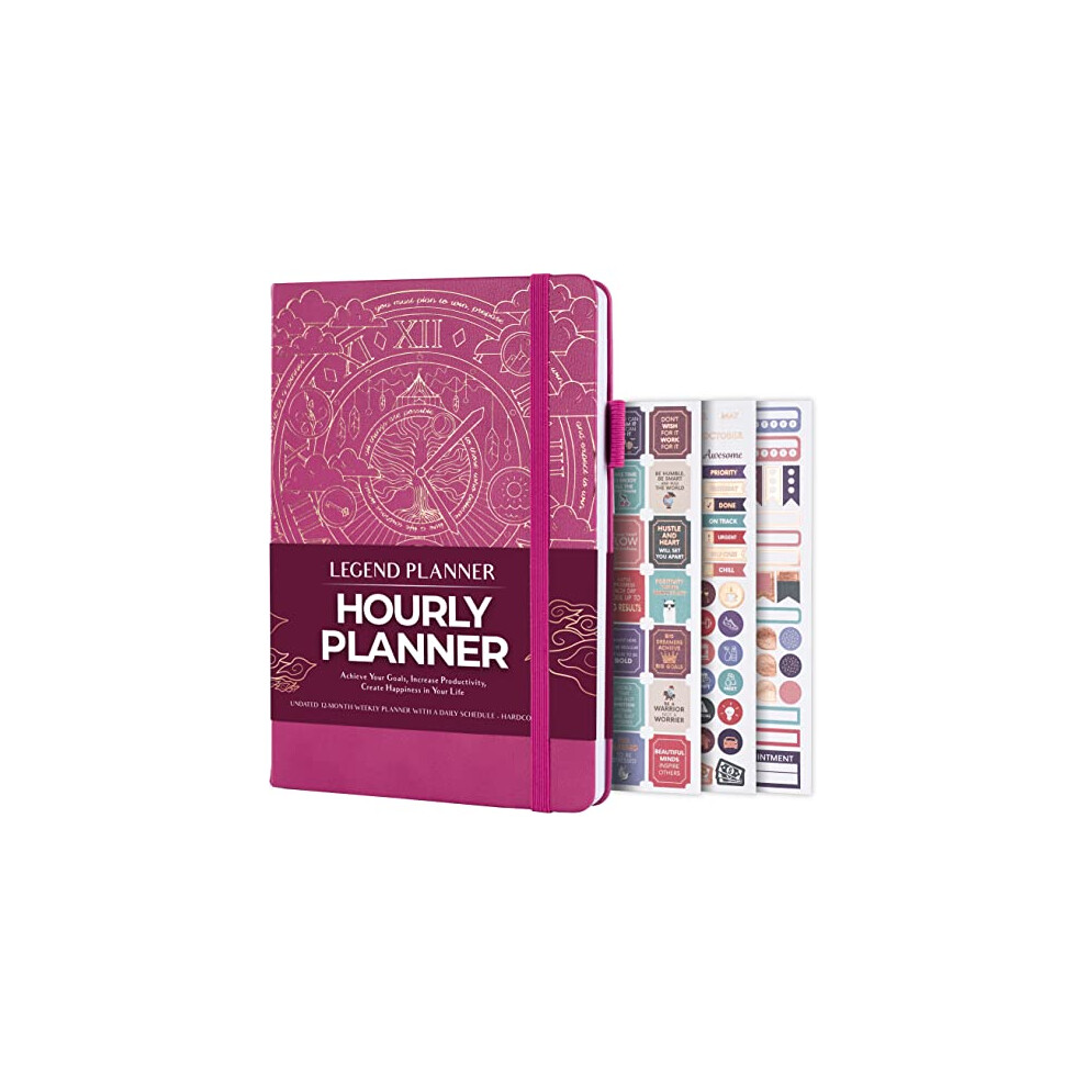 Legend Planner Hourly Schedule Edition ? Deluxe Weekly & Daily Organizer with Time Slots. Time Management Appointment Book Journal for Work & Personal