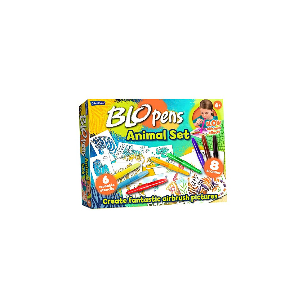 John Adams | BLOPENS? Animals Activity Set: Blow airbrush effects | Arts & crafts | Ages 4+