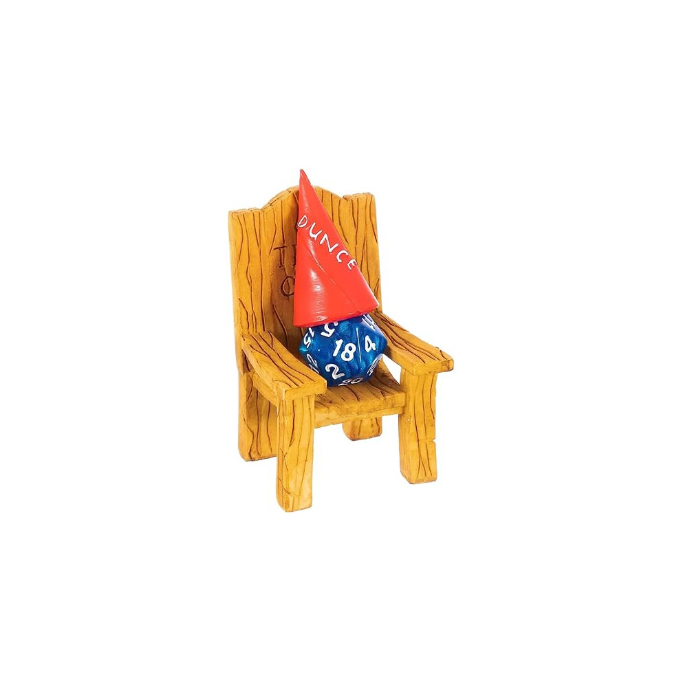 DND Dice Jail - Time Out Chair & Dunce Hat - Punish Your Bad Dice in Our Chair of Shame - Accessories/Gift for Dungeons and Dragons. Miniature Chair &