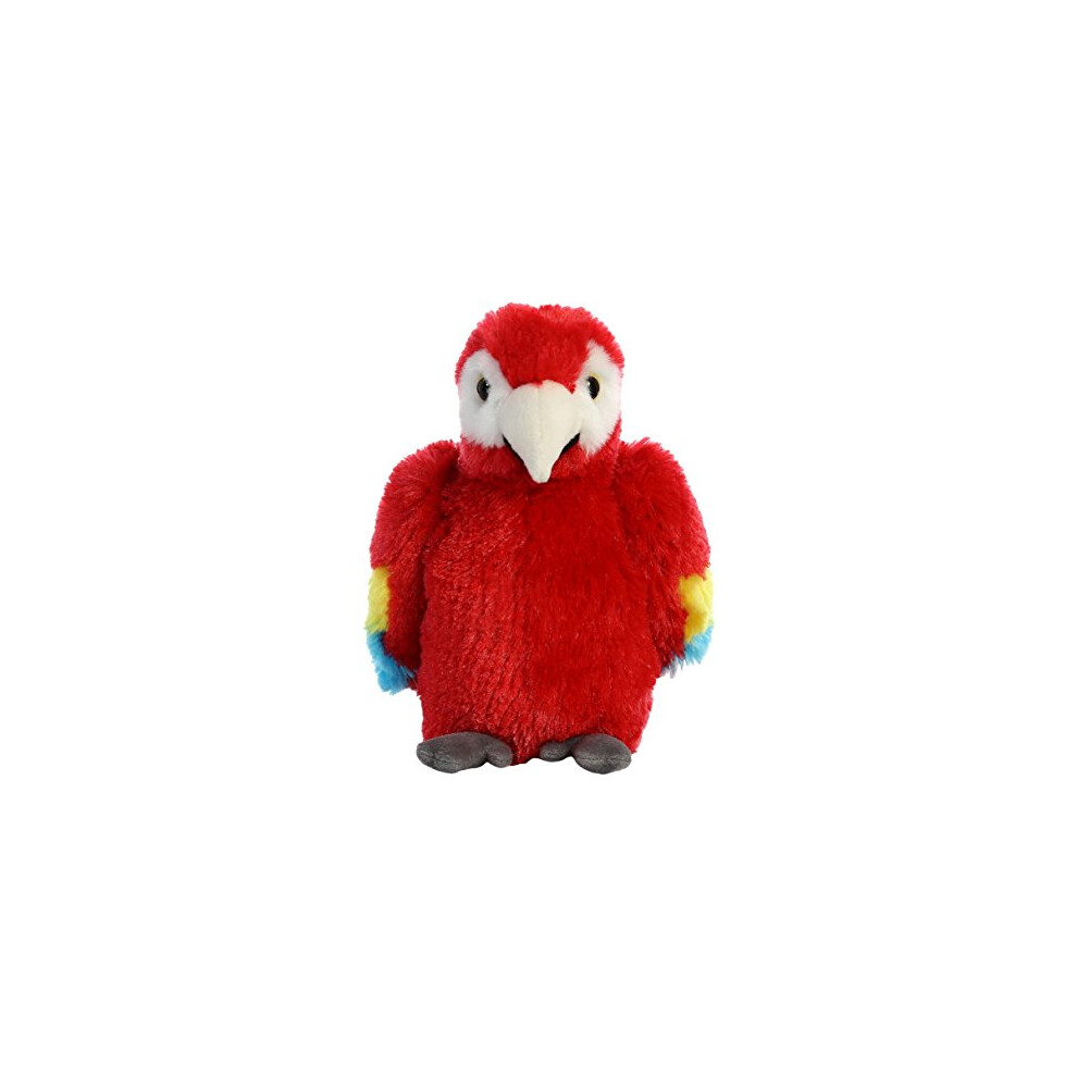 Aurora, 31738, Mini Flopsie Scarlet Macaw Parrot, 8In, Soft Toy, Red