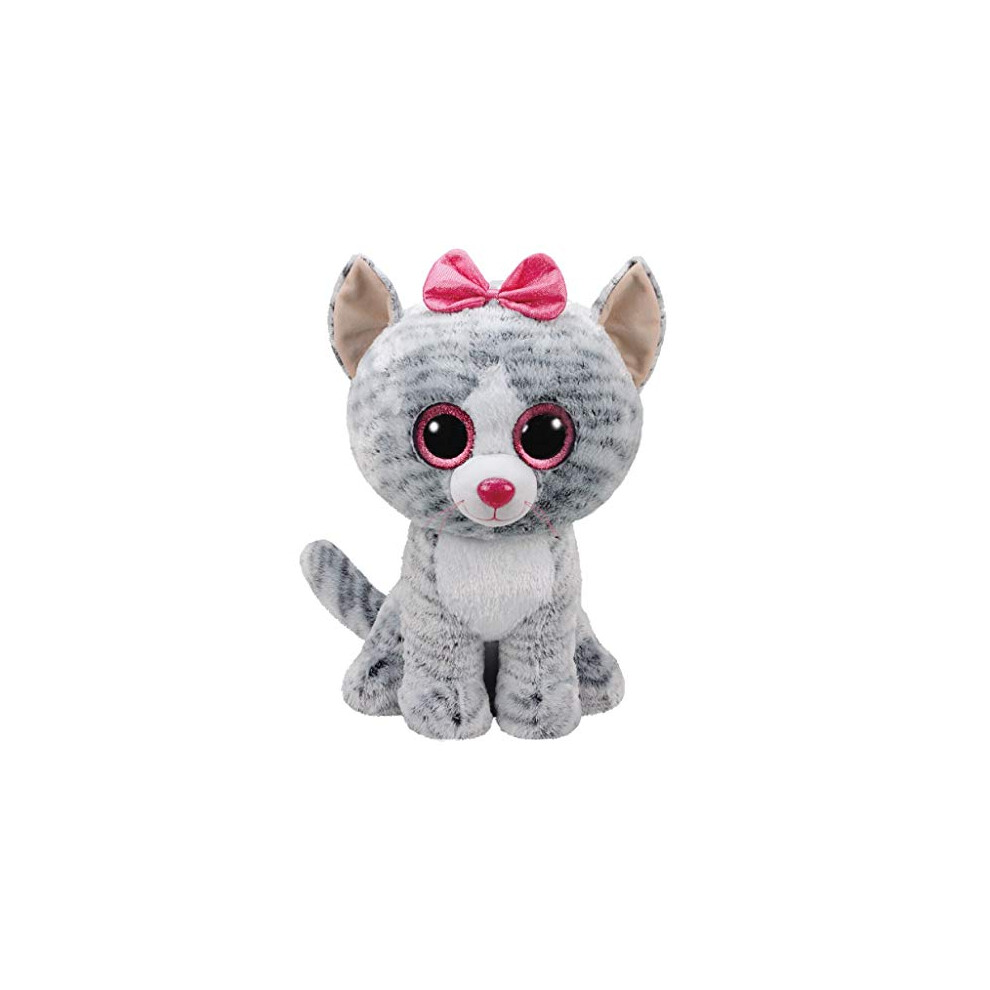 TY 36838 Kiki Grey Cat Boo Lrg Large, Multicolored