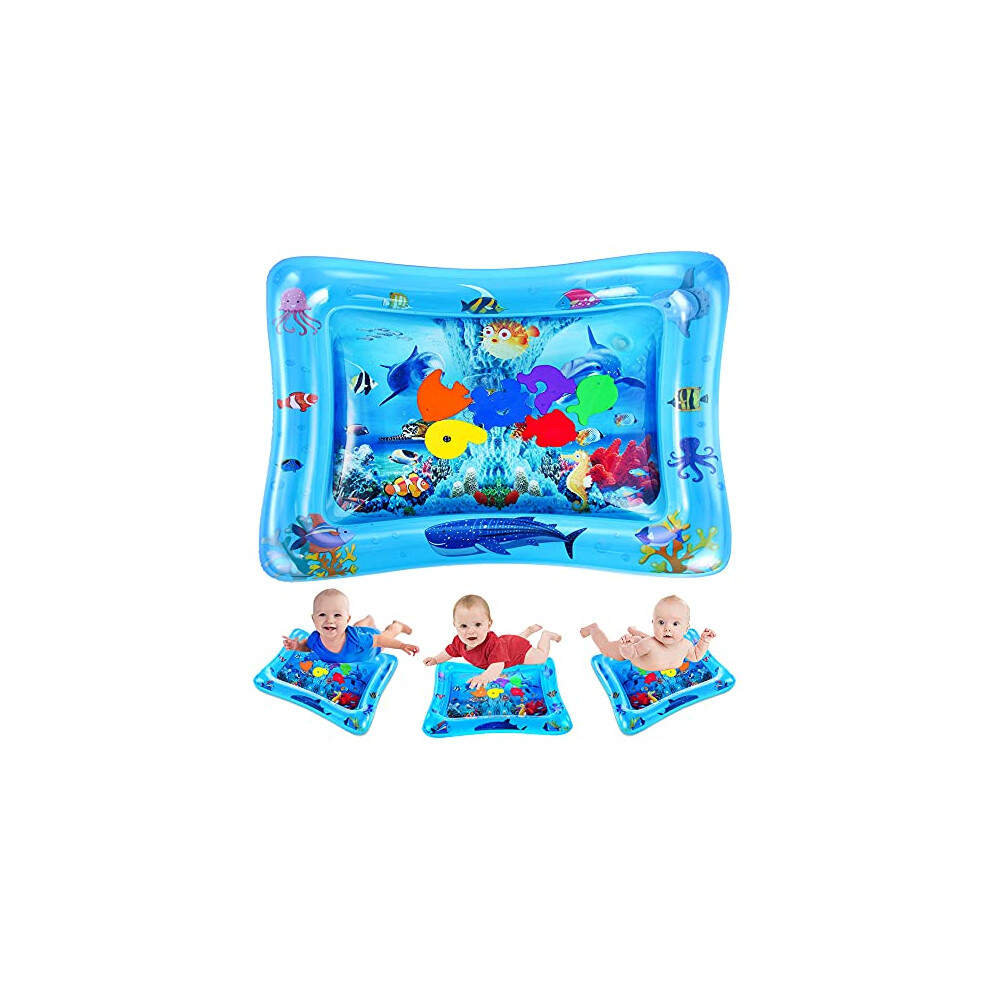 VATOS Tummy Time Water Mat Inflatable Baby Water Play Mat for Kids Perfect Sensory Toys for Baby Early Development Activity Centers for Infants &