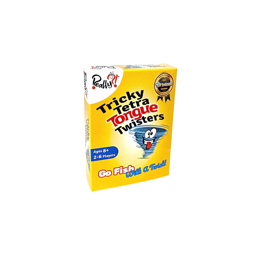 Tricky Tetra Tongue Twisters Educational Card Games for Kids 8-12 Teens Adults, Travel Games, Fun Family Games for Kids and Adults, Gifts for Boys and