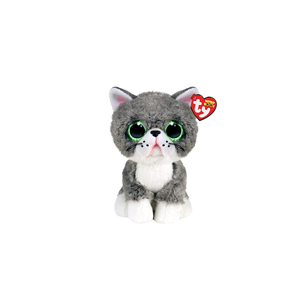 TY Fergus Cat Beanie Boo Regular | Beanie Baby Soft Plush Toy | Collectible Cuddly Stuffed Teddy