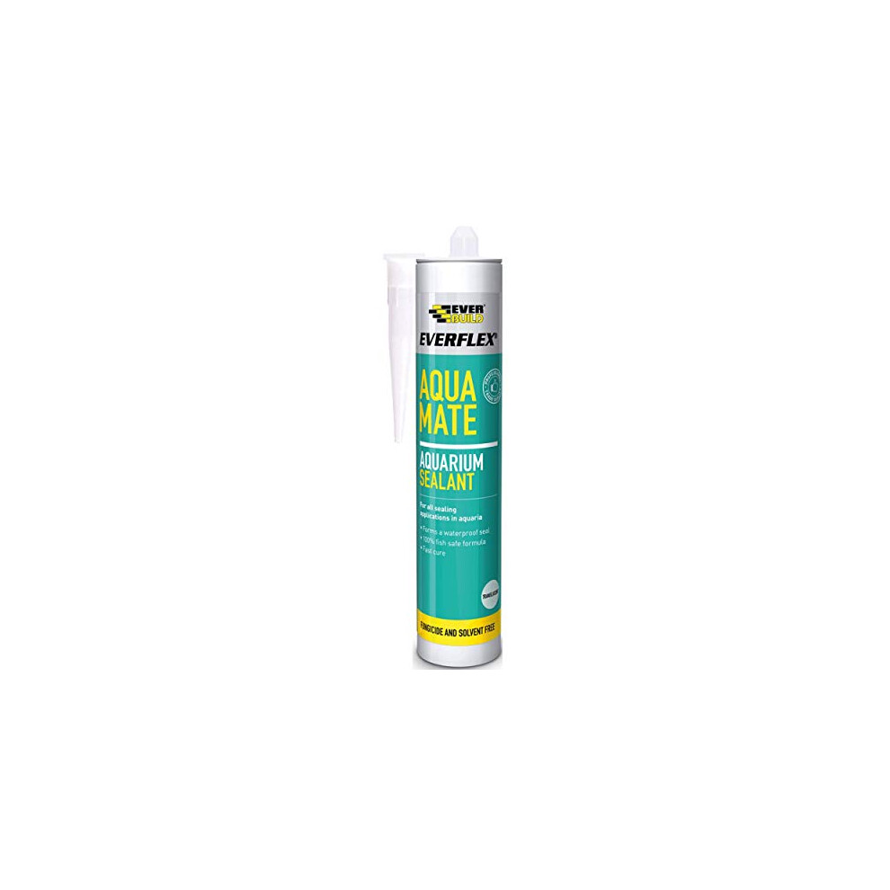 Everbuild Everflex Aqua Mate Aquarium Silicone Sealant, Transparent, 295 ml