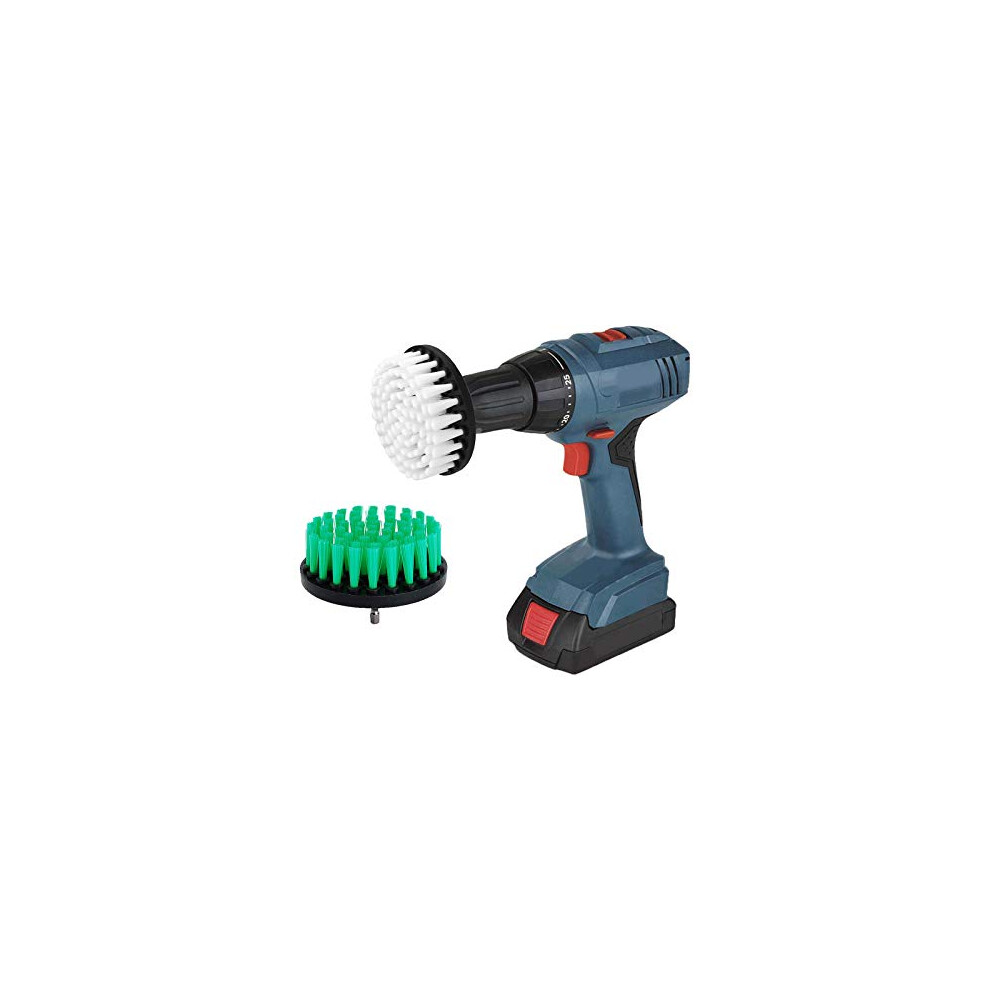 OxoxO 2 PCS, Soft and Medium Drill Brush Power Scrubbing Brush Drill Attachment for Cleaning Showers, Tubs, Bathrooms, Tile, Grout, Carpet, Tires,