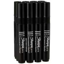 Sharpie M15 Permanent Markers | Bullet Tip | Black | 12 Count