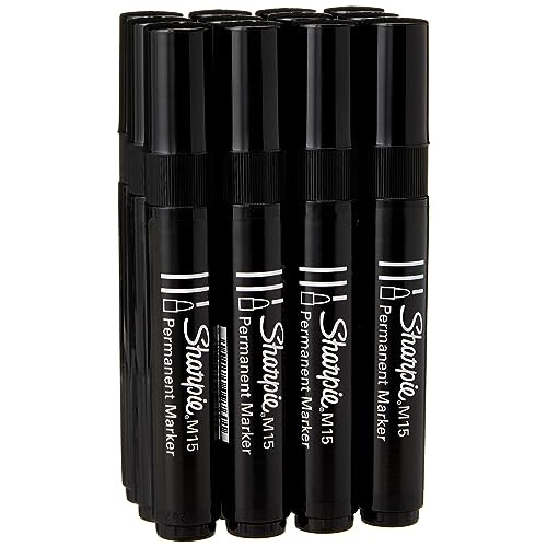 Sharpie Sharpie M15 Permanent Markers | Bullet Tip | Black | 12 Count
