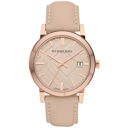 Burberry Burberry BU9014 Γυναικείο ρολόι με δερμάτινο λουράκι με καφέ καντράν 1