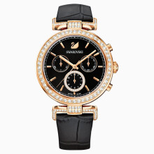 Reloj - Swarovski - Era Journey - 38mm - Cuero Negro - Cuarzo - Resistencia al agua 5 ATM