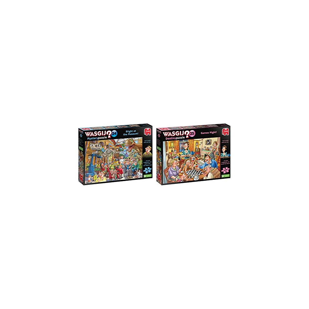 Wasgij Jumbo, Mystery 24, Blight At The Museum, Puzzles For Adults, 1000-Piece &, Destiny 25, Games Night, Puzzles For Adults, 1000-Piece