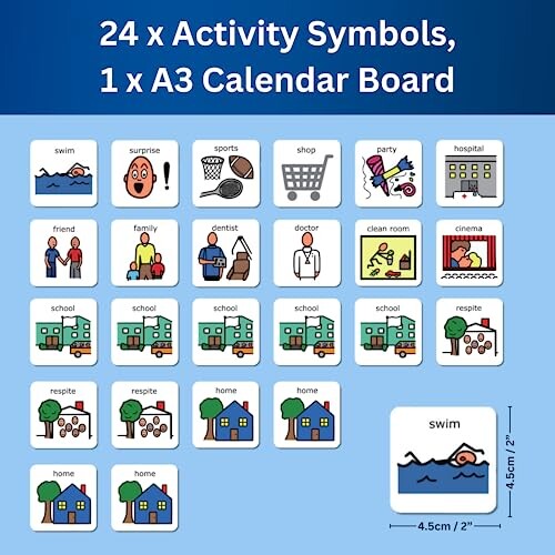 Weekly Autism Calendar / Wall Chart Planner | Large A3 Visual Schedule ...