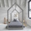 Noa and Nani Kara Single 4 Poster Bed Frame in Silk Grey 3