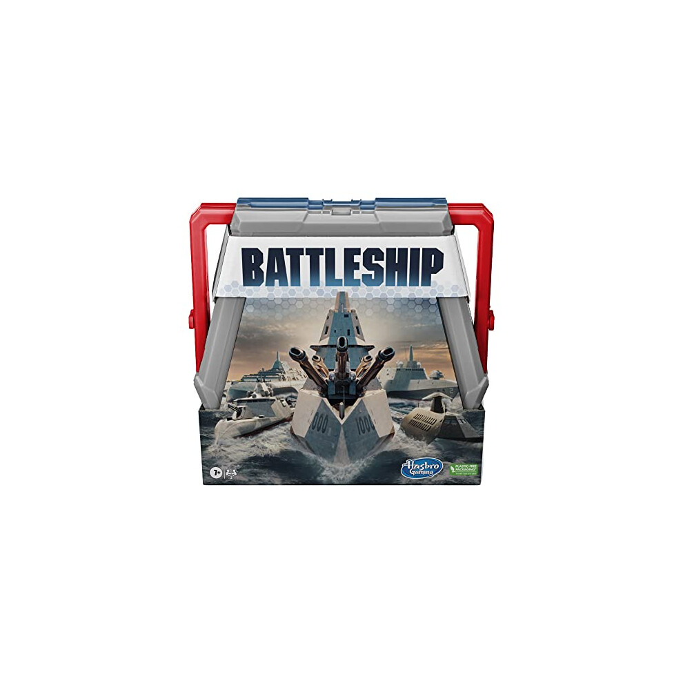 Hasbro Gaming Battleship Classic Board Game, Strategy Game For Kids Ages 7 and Up, Fun Kids Game For 2 Players, Multicolor