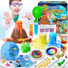 UNGLINGA 50+ Science Lab Experiments Kit for Kids Age 4-6-8-10, STEM Activities Educational Scientist Toys Gifts for Boys Girls Chemistry Set,