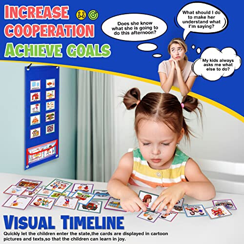 Visual Timetable Children Daily Routine Chart with 70 PECS Cards Now ...