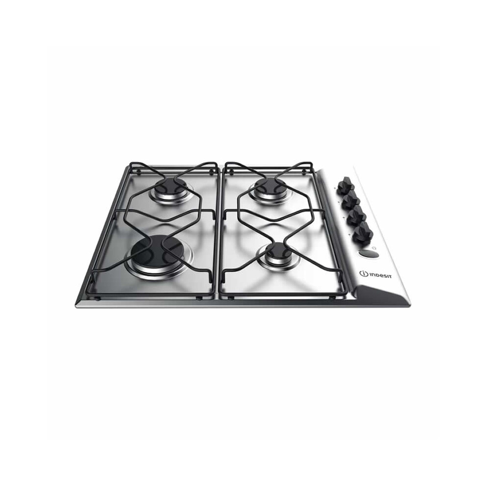 Indesit 600Mm Gas Hob 4 X Burners Stainless Steel