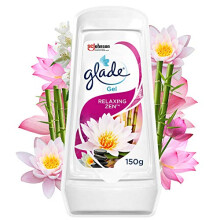 Glade Solid Gel Air Freshener, Odour Eliminator for Home & Bathroom, Relaxing Zen, Pack of 8 (8 x 150g), Packaging May Vary