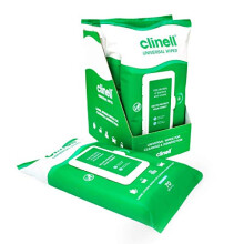 Clinell Universal Cleaning and Disinfecting Wipes for Home (CW70R4) - 4 Packs of 70 Antimicrobial Wipes with Moisture Lock Lid - Kills 99.99% of