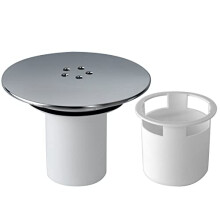 Shower Drain Cover Replacement, Chrome Shower Trap Cover, Cover for Shower Drain Outlet, Shower Plughole Cover 90mm / 115mm, Removable Top Fitting Cap