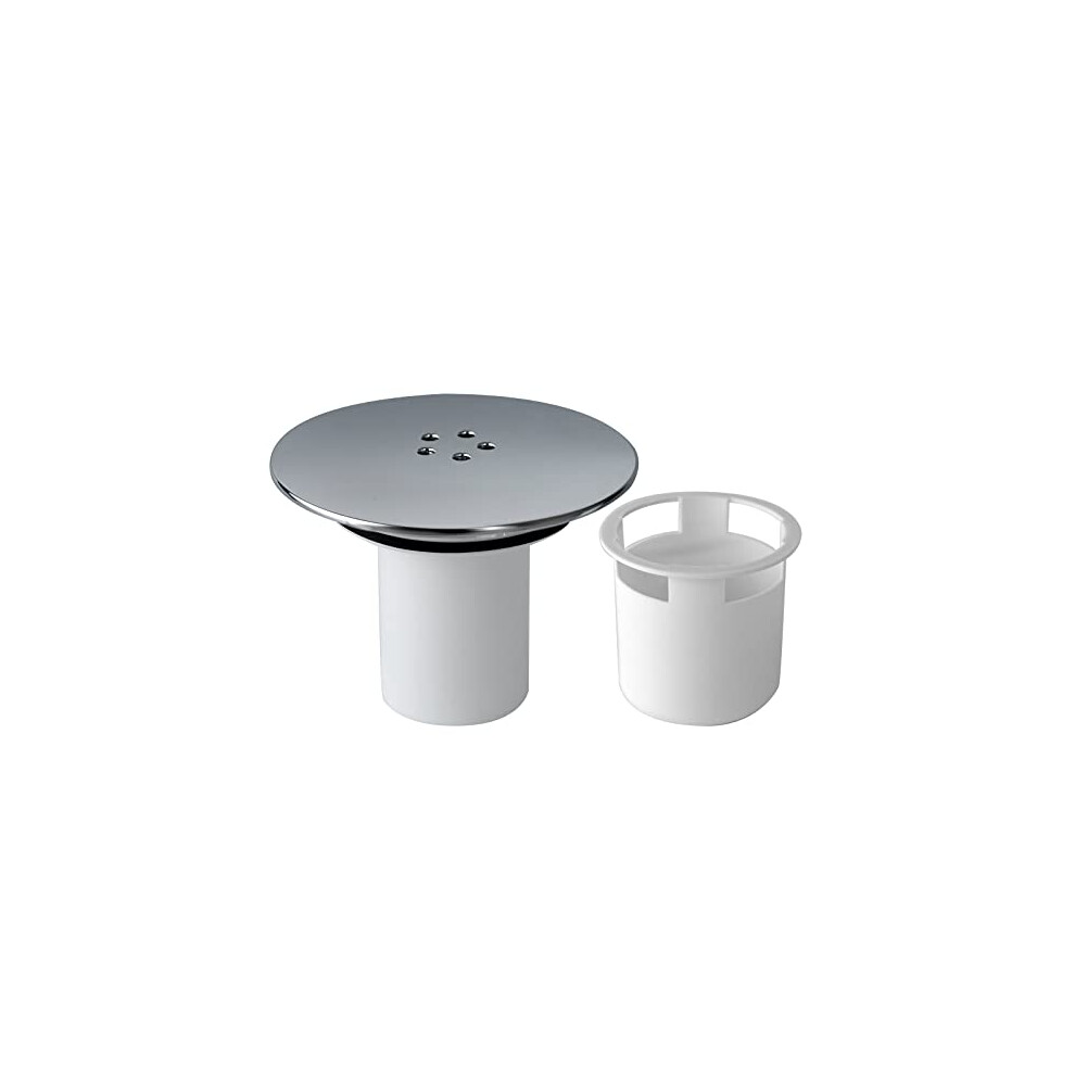 Shower Drain Cover Replacement, Chrome Shower Trap Cover, Cover for Shower Drain Outlet, Shower Plughole Cover 90mm / 115mm, Removable Top Fitting Cap
