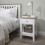 Noa and Nani Leines 1 Drawer Bedside Table in White & Oak 3