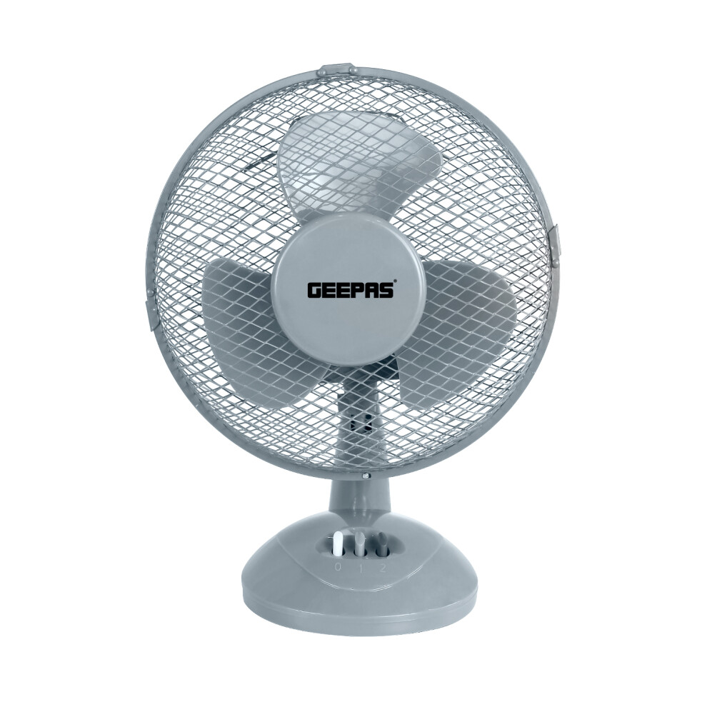 GEEPAS 9" Table Fan | Electric Portable Worktop Desk Fan with 2 Speeds 3 Blades 22W