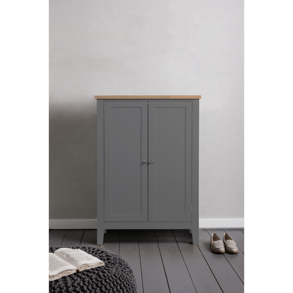 Leines Shoe Storage Cabinet in Charcoal Grey