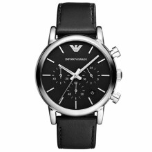 Emporio Armani AR1733 klassische schwarze Edelstahl-Herrenuhr