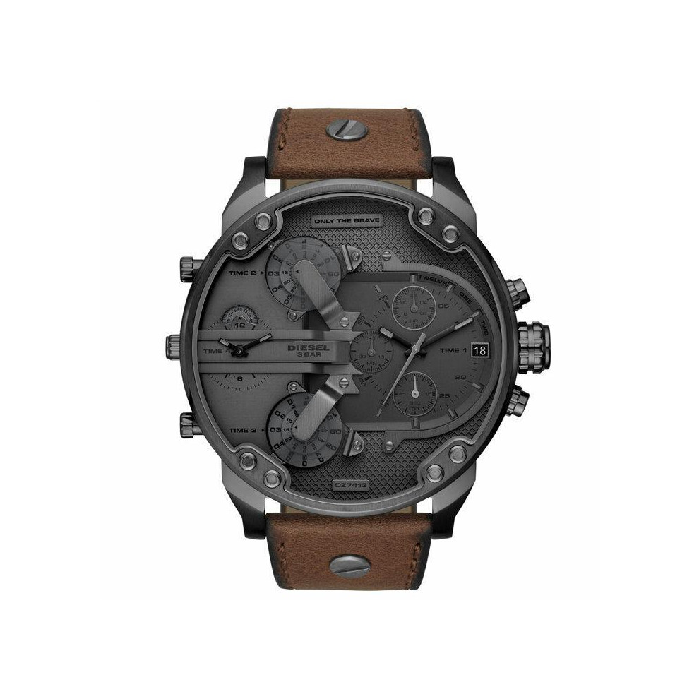Diesel Dz7413 Mr. Daddy 2.0 Chronograph Leather Men's Watch Brown