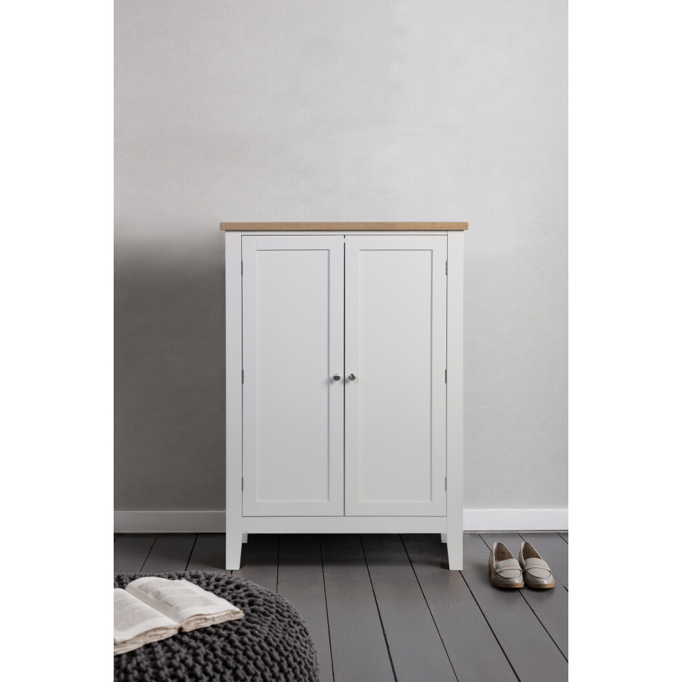 Leines Shoe Storage Cabinet in Classic White