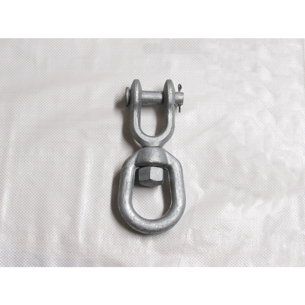 8Mm Galvanised Swivel Eye & Jaw - 5/16" (Chain Anchor Anti Twist Rope) 600988507203