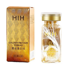 Facial Golden Protein Threads Dissoluble 20Pcs Lines Hydrolyzed Collagen Face Serum Anti-Aging Whitening