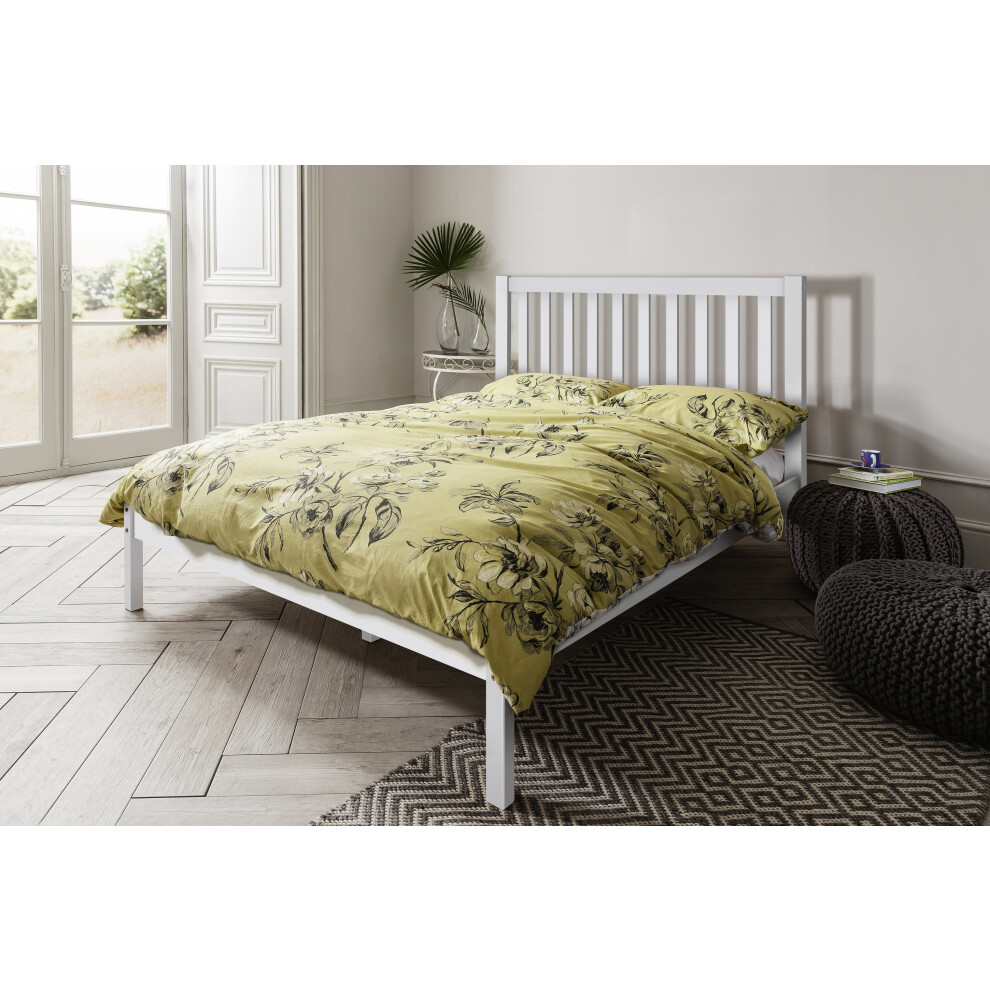 Linnea Double Bed Frame in Classic White