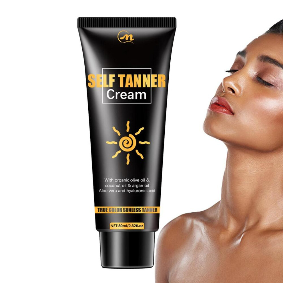 Rowjow Cream 80Ml Tanning For Body Long-Lasting Sun Bronzing Sunless Tanner Lotion
