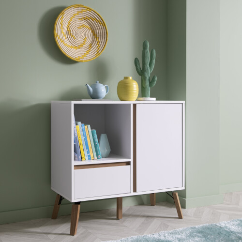 Noa and Nani Otto Sideboard Small with Drawer in Classic White 2