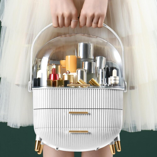 NEO (COS-WHITE) Three Layer Cosmetic Makeup Organiser Case 2