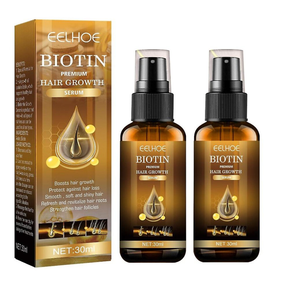 (2PCS) 1-3pcs Biotin Hair Growth Spray Anti Hair Loss Fast Regrowth Scalp Treatment