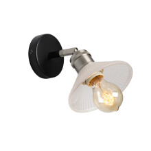 (Wall Light) Litecraft Aya Lights With Shade - Satin Nickel