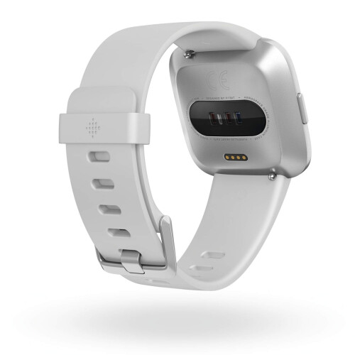 Fitbit Fitbit Versa Lite 40mm Silver Dial with White Silicone Strap - Fitness Smartwatch, 4-Day Battery, Heart Rate, Sleep, Activity Tracking, Notifications 1