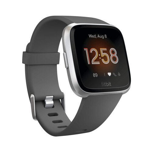 Fitbit Fitbit Versa Lite 40mm silver dial, black silicone strap, smartwatch
