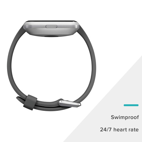 Fitbit Fitbit Versa Lite 40mm silver dial, black silicone strap, smartwatch 2