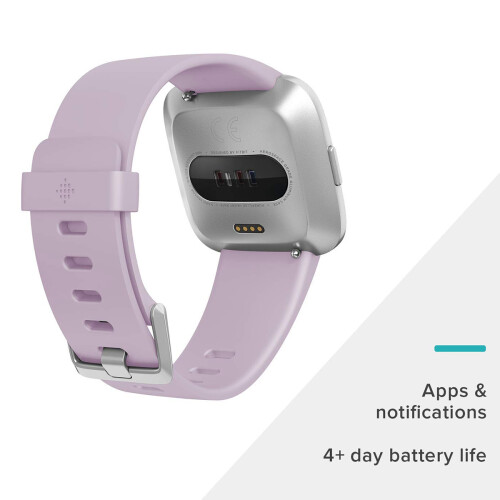 Fitbit Fitbit Versa Lite 40mm silver dial, purple silicone strap, smartwatch 1