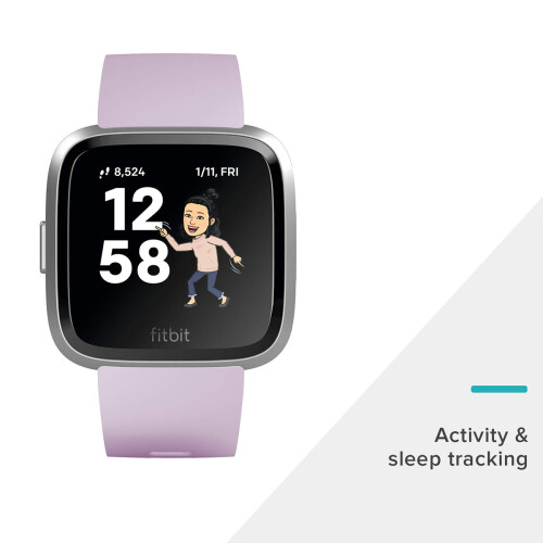 Fitbit Fitbit Versa Lite 40mm silver dial, purple silicone strap, smartwatch 2