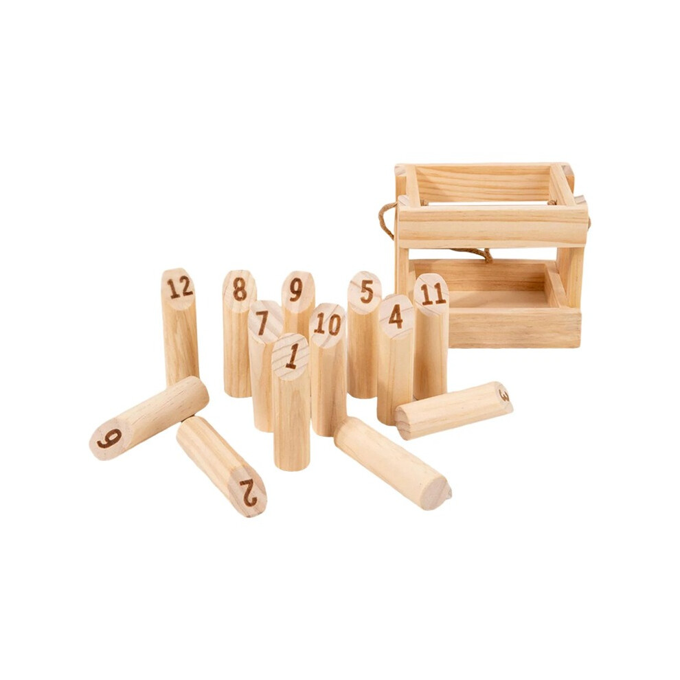 Rowjow Tactic Games Molkky | Finnish Wooden Skittles Game