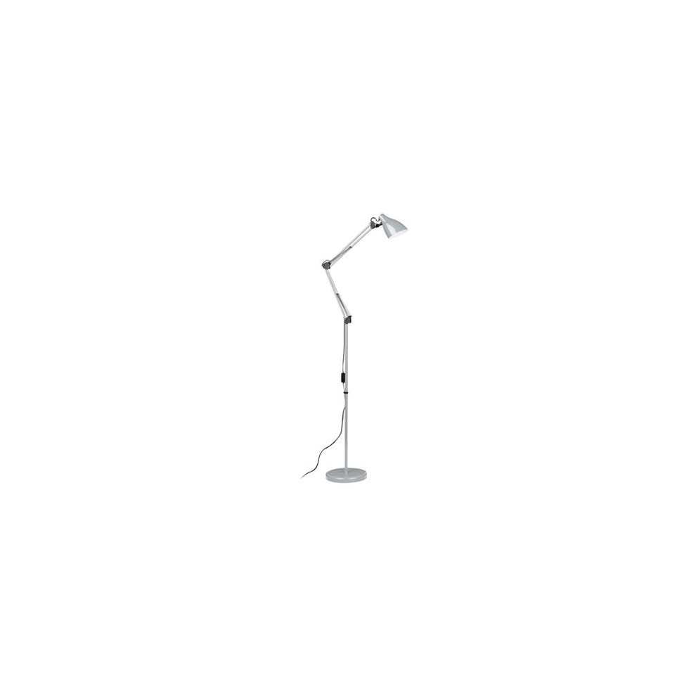 Grey Metal Adjustable Floor Lamp