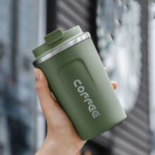 (Green) Insulated Travel Coffee Mug Cup Thermal Stainless Steel Flask Vacuum Thermos